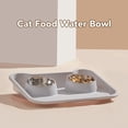 thumbnail image 3 of El Juego De Tazones Dobles Para Mascotas Previene Derrames De Acero Inoxidable Con Inclinación De 15 Grados Con Diseño Elevado Para Alimentación De Agua Y Alimentos, 3 of 7