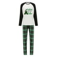 thumbnail image 4 of Elippeo Family Matching Christmas Pajamas, Letter Print Long-Sleeved Tops + Plaid Trousers Sleepwear Outfits, 4 of 6