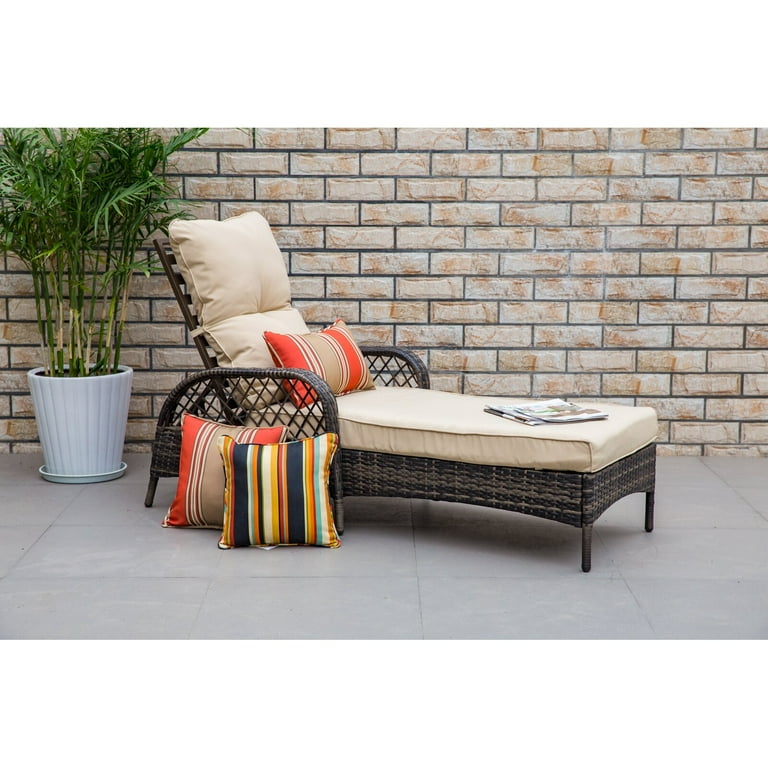 Aldusa Reclining Chaise Lounge with Cushion Pieces Included 1