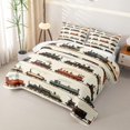 thumbnail image 3 of Erosebridal Retro Train Bed Spread Queen,Antique Railroad Queen Coverlet Set For Boys,3pcs, 3 of 7