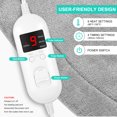 thumbnail image 4 of 19" x 23" Portable Electric Heating Pad for Neck and Shoulders, Fast-Heating with 9 Temperature Settings, 4 of 8