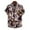 A0246-Brown, variant on QUINDOS Mens Hawaiian Shirts Short Sleeve Casual Summer Button Down Cotton Linen Shirts Tropical Print Vacation Loose Beach Shirts