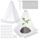 thumbnail image 1 of Garden Cloches for Plants,20Pcs Plastic Small Plant Seedling Protector,Reusable Clear Bell Covers with 40pc Metal Stakes, 1 of 5