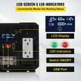 thumbnail image 4 of KFFKFF Power Inverter, 5000W Altered Wave Device, 12V DC to 110V AC Car Converter, equipped with LCD Display, Remote Access, LED Illumination, and GFCI Outlets for Recreational Vehicles, Lorries, 4 of 9