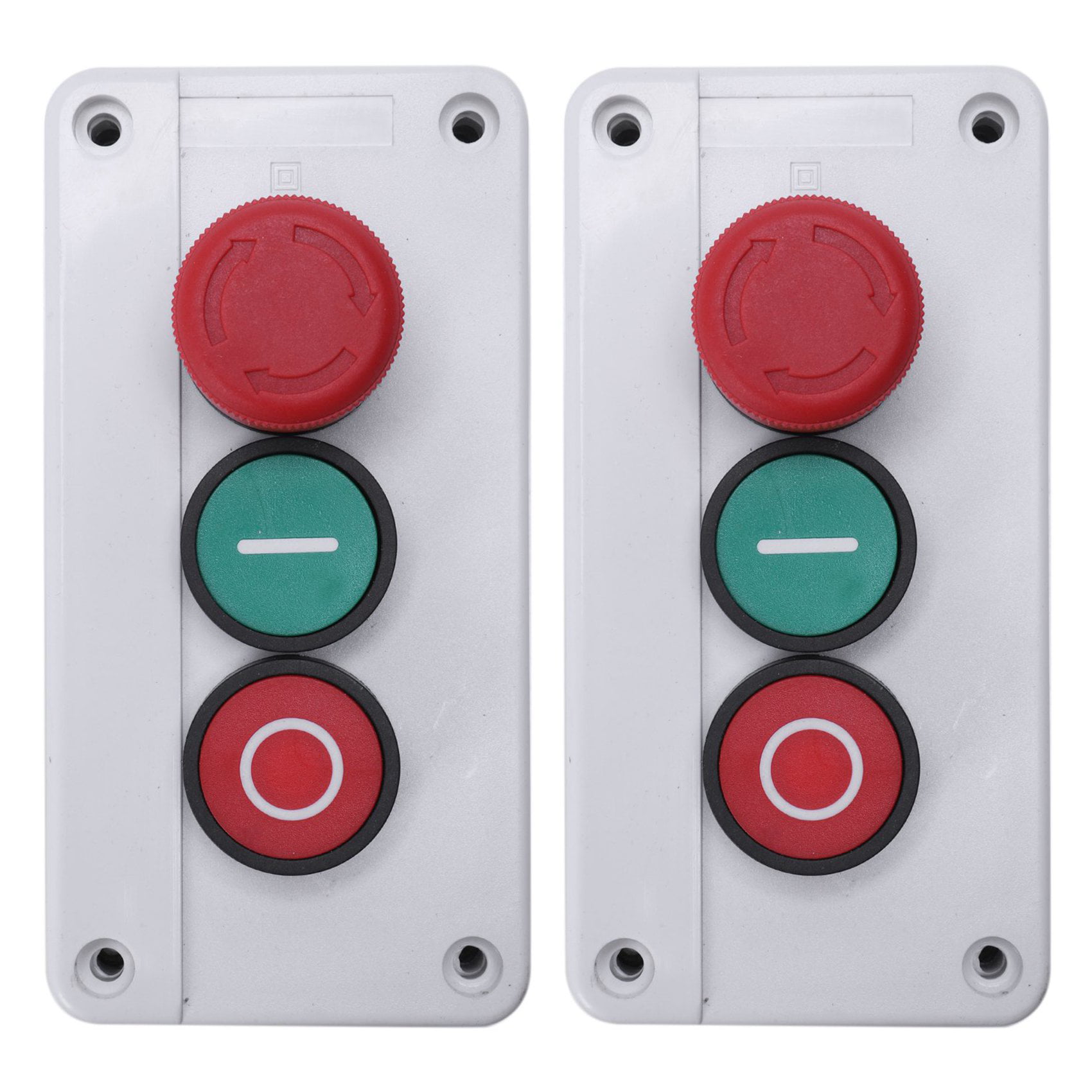 Self-reset Momentary Flat Push Button Switch Heavy Duty Red Green Black White 