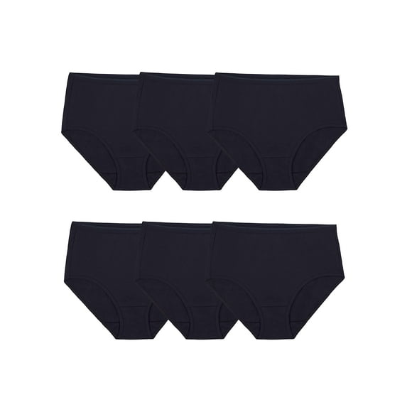 WOMENS COTTON BRIEF UNDERWEAR, 6 PACK, 8, ASSORTED