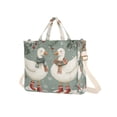 thumbnail image 7 of FORMRS Womens Corduroy Tote Bag Crossbody Shoulder Handbag with Pocket, Winter Goose Scarves, 7 of 7