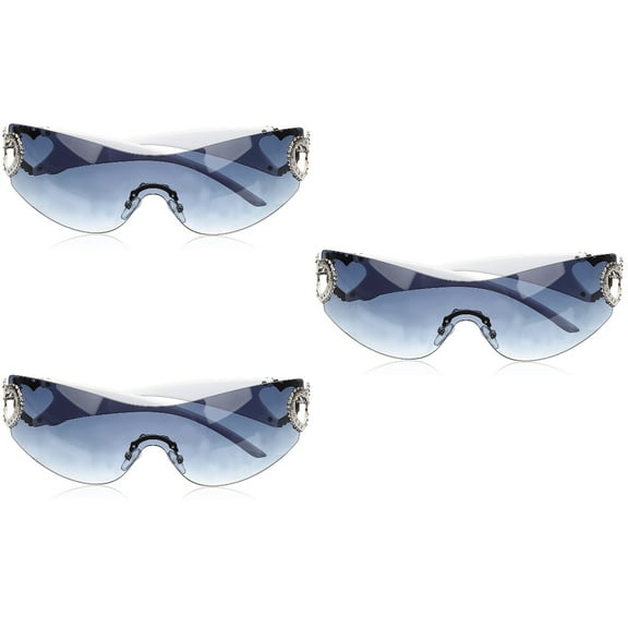 3 Pieces Polarized Sunglasses Men Personalized Frameless Eyeglasses Vacation