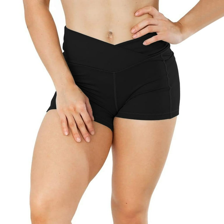 MRULIC yoga shorts for women Women's High Waist Fitness Running