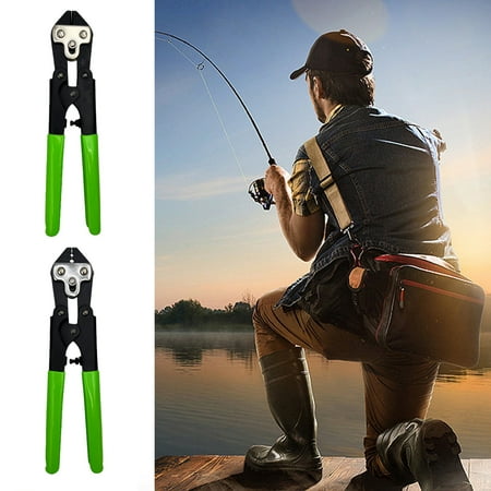 

Dujiujun Fishing Crimping Pliers Anti-slip Ergonomic Handle Tube Alloy Steel Fishing Pliers Wire Rope Crimping Tools Swager Crimper Fishing Accessories