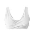 thumbnail image 5 of Odeerbi Twist Front Bikini Top for Women V Neck Padded Swimsuit Top Conservative Tight Fitting Bikini Surfing Bathing Suit Tops White, 5 of 6