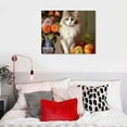 thumbnail image 4 of Nawypu NutArtPic Kitchen Canvas Wall Art Vintage Fruits Flowers Artwork Still Life Cat Painting Animal Flower Artwork Retro Fruits Kitty Art Prints for Home Decor Gallery Wrapped, 4 of 4