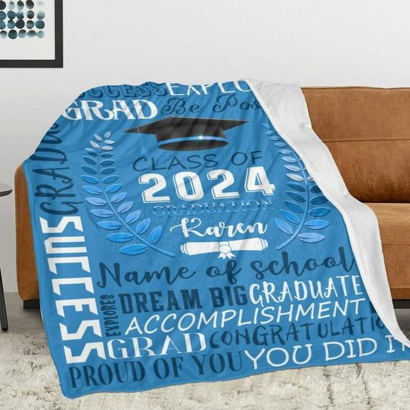 Hwkond Cooling Comforter 2024 Graduation Season Party Blanket Home Printing Outdoor Travel Camping Night Reading Blanket on Clearance