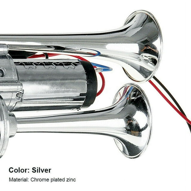 Dual Trumpet,Dual Air Horn 12V Air Horn Kit Car Electric Horn User-Friendly Design
