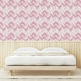 thumbnail image 3 of Ambesonne Chevron Peel & Stick Wallpaper for Home, Marble Zigzag Pattern Art, 13"x36", Dried Rose and Soft Pink, 3 of 5