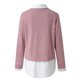 thumbnail image 2 of Gibobby Suéteres para mujer, Suéteres de otoño para mujer 2023 de manga larga a rayas de gran tamaño, suéter de punto casual de moda con cuello redondo(Rosa,CH), 2 of 5