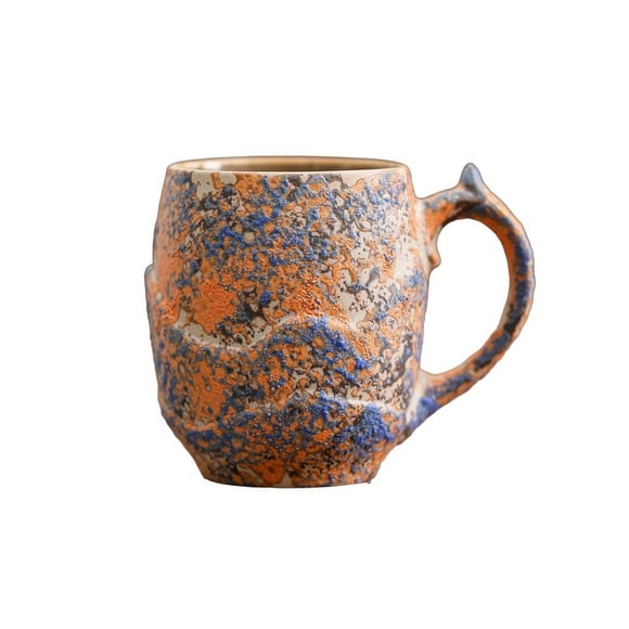 TIELUTT Glazed Art Ceramic Mug Stoneware Cup For Coffee and Comfortable Handle Drinkware Vacuum Mug Cup Holder Large Drinking Cups Mugs Bulk for Kids Winter Coffee Mugs for Women Ceramic Cup without