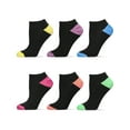 thumbnail image 2 of Just Me 6 Pair Women's Spacedye Heel and Toe Half Cushioned Low Cut Socks - Mens - Male, 2 of 7