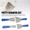 thumbnail image 3 of Plastic Handle Putty Scraper Set, Putty Scraper Tool Portable Efficient Carbon Steel Complete Versatile Flexible  for Drywall Repair, 3 of 7
