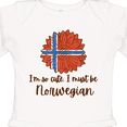 thumbnail image 4 of Inktastic I'm So Cute, I Must Be Norwegian Sunflower Boys or Girls Long Sleeve Baby Bodysuit, 4 of 5