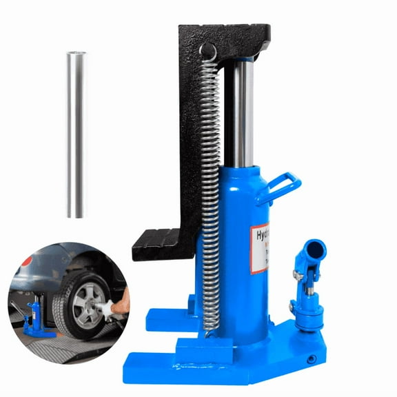 Hydraulic Toe Jack, Stainless Steel Air Hydraulic Claw Jack with Handle, Hydraulic Jack Portable Lift, 10Ton-Blue