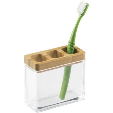 wood toothbrush holder bamboo gardens better homes vanity tray