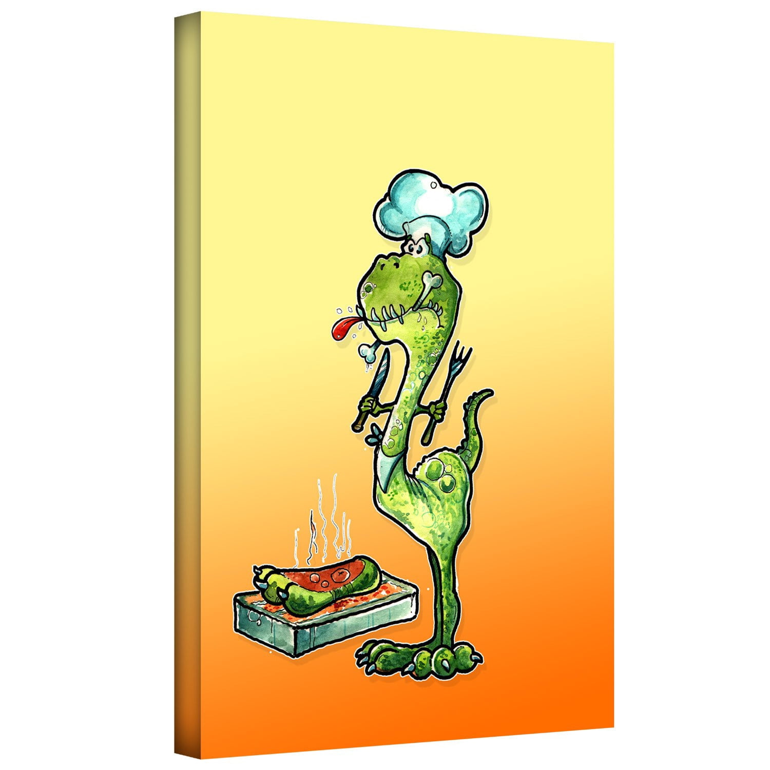 Luis Peres "Dinosaur Dinner" Gallery-Wrapped Canvas