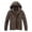 Coffee, variant on Men's Winter Jacket Cotton Jackets Fleece Lined Thick Work Warm Cargo Coats with Hooded Black XL