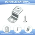 thumbnail image 2 of Uxcell 15-Pack Offset Canvas Clips, 1.17" x 0.52" Clips Clamps para Espejos con 30 Tornillos 0.32" Offset para Enmarcar Fotos Pintura en Lienzo [Plateado], 2 of 6