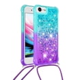 thumbnail image 2 of Funda para iPhone SE 2022/2020 Brillantina Líquida Divertida Reluciente y con Cristales en Movimiento Cuerpo Cruzado con Cordón Ajustable, 2 of 5