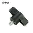 thumbnail image 3 of Uxcell 10 Pieces Wing Knobs M6 x 8mm Tee Stud Knob Thumb Screw Hand Clamping Handle Black, 3 of 6