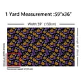 thumbnail image 3 of Feelyou Girls Spooky Pumpkin Fabric by the Yard 2 Yards, Horror Halloween Room Decor Fabric by the Yard, Purple Cat Print Fabric for Sewing, Ultra Soft Home Decor, 3 of 6