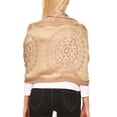 thumbnail image 2 of Sakkas Mia Reversible Brocade Paisley Scarf Wrap Shawl Soft and Light - Camel - One Size Regular, 2 of 5