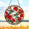 thumbnail image 3 of Hummingbird Couple Glass Suncatcher, Hummingbird Window Hangings, Hummingbird Lover Gift, Grandma Christmas Gift, Christmas Decoration 1811778616 8798, 3 of 4