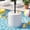 White, variant on MOALCOFER 20.5" H Outdoor Umbrella Side Table, Adjustable Umbrella Holder with 11.5 Gallon Weightable Base, Waterproof Wood Grain Patio End Table, White