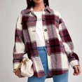 thumbnail image 1 of Puntoco, camiseta de manga larga a la moda para mujer, ropa de abrigo holgada con frente abierto de otoño, blusa a cuadros, abrigo, Tops, liquidación Puntoco Puntoco-5540, 1 of 9