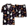 thumbnail image 4 of OJSFQUFP Girls Shorts Set Toddler Short Sleeve Print Shirts Tops Pants Outfits Button, 4 of 6