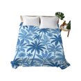 thumbnail image 2 of Full Flat Sheet Only Summer Tropical Palm Tree Soft Microfiber Cooling Bedding Sheets Boho Abstract Leaves Flat Bed Sheet for Hotel,Home Decor, 2 of 9