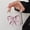 A, variant on Elegant Large Pink Bow Glass Cup 400ml Clear Glass Tumbler for Cold Drinks, Juice, Breakfast Milk Charming Bow Design for Home, Party, Gift