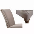 thumbnail image 6 of Transitional Dining Chair Set of 4 with Nailhead Accent, Fabric Upholstered Side Chair for Home Kitchen Dining Room, 6 of 7
