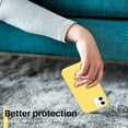 thumbnail image 5 of Shockproof Liquid Silicone Designed for iPhone 12 Case and iPhone 12 Pro Case Gel Rubber Full Body Protection Anti-Shock Cover Case Drop Protection 6.1inch-Lemon Yellow, 5 of 11