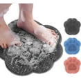 thumbnail image 1 of Shower Foot Scrubber Mat with Non-Slip Suction Cups, Foot Back Cleaning Pad Back Washer Exfoliating Bath Wash Pad, Non Slip Bathtub and Shower Mat with Suction Cups and Drain Holes (Gray), 1 of 5