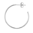 thumbnail image 2 of 14k White Gold 25mm 1.2mm Hoop Post Earrings Hoop Earring for Women, 2 of 2
