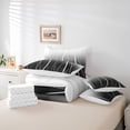 thumbnail image 6 of jejeloiu Gray Black Ombre 7-Piece Twin Bedding Sets For Girls,Modern Geometric Aesthetic Bedding Comforter Set For Kids,Reversible, 6 of 7