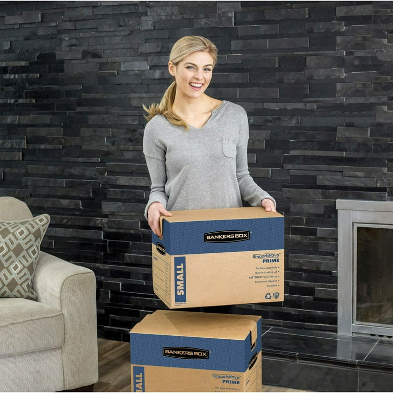 Bankers Box SmoothMove Prime Moving Boxes, Tape-Free and Bankers Box SmoothMove Prime Moving Boxes, Tape-Free and