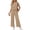 Khaki, variant on MOYIKO 2 Piece Sets for Women Summer Matching Lounge Sets Casual Airport Travel Vacation Outfits