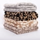 thumbnail image 2 of Manta de leopardo de media lana Manta de lana Manta de leopardo de punto Manta de jacquard de vellón Manta para la siesta en el sofá, 2 of 6