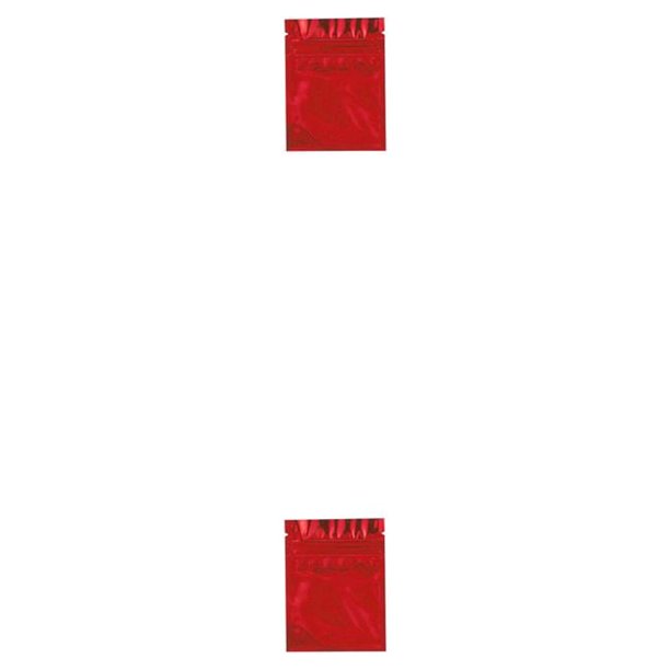 Bolsa de Papel de aluminio Advancent 100 Uds. Ziplock 7,5x10cm Rojo 2Conjunto