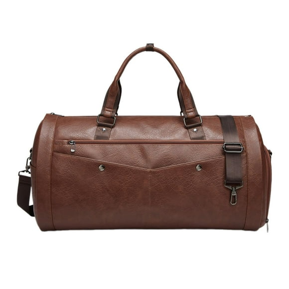 lionlar PU Leather Duffle Bag Handbag Business Travel Bag for Holiday Hiking Outdoor