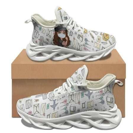 

Courier Postman Design Women Lace Up Sneakers Social Service 3D Printing Outdoor Flat Shoes Casual Comfortable Vulcanized Shoes